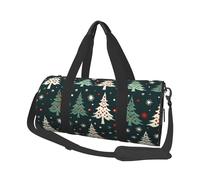 Borsone da viaggio leggero piccolo borsa da palestra pieghevole Weekender Borse per la notte con tracolla regolabile Carry On Tote Bag modello albero di Natale Borsa da ospedale per donne uomini