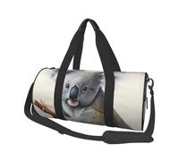 Borsone da viaggio, leggero, piccolo, pieghevole, per la notte, con tracolla regolabile, koala e farfalla, borsa da ospedale per donne e uomini