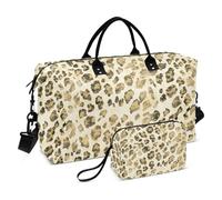 Borsone da viaggio leopardato borsa da palestra con stampa ghepardo dorata, borse da donna con articoli da toeletta borsa da viaggio borsa da nuoto, Multicolore 7, Taglia unica