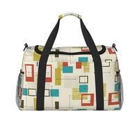 Borsone da viaggio moderno di metà secolo, borsa da fine settimana, borsa a mano per allenamento, sport, ospedale