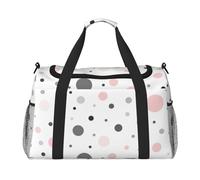 Borsone da viaggio moderno rosa grigio bianco a pois borsa da viaggio Weekend borsa a mano per allenamento sport ospedale