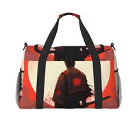 Borsone da viaggio motivazionale samurai giapponese Warrior Gym Pernottamento Weekender borsa per uomini donne leggero bagaglio a mano per allenamento vacanza
