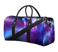 Borsone da viaggio notturno con lupo galassia per donne, uomini, bambini, ragazze, ragazzi, lupo, 22,7 l, borsa a tracolla per sport, palestra, viaggi, Colore, 22.7 L, Organizer per borse