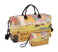 Borsone da viaggio oversize con articoli da toeletta per escursionismo, pieghevole, benvenuto nel Regno Unito