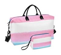 Borsone da viaggio oversize con bandiera transgender per il mese dell'orgoglio Lgbt Pride Lgbt Pride Mese Pesca Blu Arcobaleno Grande Borsa da Palestra con Tracolla Regolabile per Trekking Grande