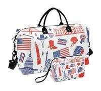 Borsone da viaggio oversize con statua della libertà, borsa da viaggio, weekender, borsa da palestra con tracolla regolabile per yoga, grande capacità, Statua romantica della libertà, 1 size