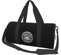 Borsone da viaggio patriottico Seal of American Samoa Borsone sportivo pieghevole con ruote, nero