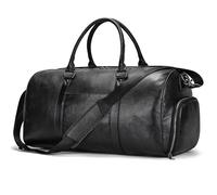 Borsone da Viaggio Pelle, 55cm Borsone da Viaggio Uomo Weekend con Tracolla Removibile Borsone grande Viaggio, Borsa per Weekend, Borse da Palestra per Uomo e Donna