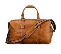 Borsone Da Viaggio Pelle Borsa Da Viaggio In Pelle Alla Moda For Uomo, Borsone, Grande Capacità, Weekend 50 Cm, For Lavoro Impermeabile(Light Brown01)