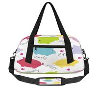 Borsone da viaggio per bambini a forma di maialino, leggero, con stampa di maialini, borsa da palestra per bambini, piccola borsa da viaggio o da ballo, Simpatico maialino., 18.5L x 7.8W x 9.4H