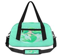 Borsone da viaggio per bambini a forma di sirena, piccolo, leggero, per ragazzi e ragazze, borsa da viaggio per la notte, borsa da palestra per scuola, sport e pigiama party