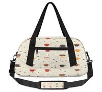 Borsone da viaggio per bambini a forma di tazza di caffè, per ragazze e ragazzi, leggero in chicco di caffè, borsa sportiva da palestra per bambini, piccola borsa da viaggio o da ballo, Tazza da