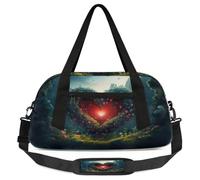 Borsone da viaggio per bambini con albero astratto e foresta, per ragazze e ragazzi, per San Valentino, leggero, per sport, palestra, per bambini, piccola borsa da viaggio o da ballo, Astratto Amore