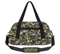 Borsone da viaggio per bambini con ancora mimetiche per ragazze e ragazzi, verde mimetico leggero, borsa sportiva da palestra per bambini, piccola borsa da viaggio per la danza, Ancoraggi mimetici,