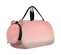 Borsone da viaggio per bambini, con bandiera del mondo, per il fine settimana, per la notte, per ragazze, da viaggio, da palestra, Rosa Corallo Floreale Bianco Sfumato, classico