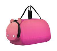 Borsone da viaggio per bambini, con bandiera del mondo, per il fine settimana, per la notte, per ragazze, da viaggio, da palestra, Rosa Corallo Fuxia Gradiente, classico