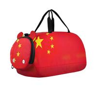 Borsone da viaggio per bambini, con bandiera del mondo, per il fine settimana, per la notte, per ragazze, da viaggio, da palestra, Bandiera rossa cinese a cinque stelle, classico