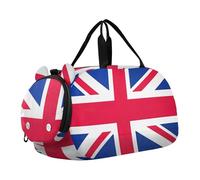 Borsone da viaggio per bambini, con bandiera del mondo, per il fine settimana, per la notte, per ragazze, da viaggio, da palestra, Bandiera Regno Unito Gran Bretagna, classico