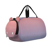 Borsone da viaggio per bambini, con bandiera del mondo, per il fine settimana, per la notte, per ragazze, da viaggio, da palestra, Ceramica Rosa Corallo Gradiente Blu, classico