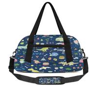 Borsone da viaggio per bambini con dinosauri e animali dei cartoni animati, per ragazze e ragazzi, leggero, borsa sportiva da palestra per bambini, piccola borsa da viaggio per la danza, Dinosauro