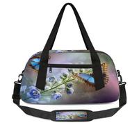 Borsone da viaggio per bambini con farfalle, per ragazze e ragazzi, leggero, per sport, palestra, per bambini, per la notte, weekender, da portare con sé, da portare con sé, Bella farfalla, 18.5L x