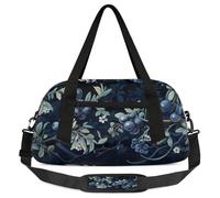 Borsone da viaggio per bambini con fiori di frutti di mirtillo, per ragazzi, ragazze, adolescenti, sport, palestra, viaggi, ginnastica, danza, danza, Multicolore