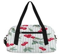 Borsone da viaggio per bambini con foglie di ciliegio, a pois, leggero, per sport, palestra, per bambini, per la notte, weekender, da portare con sé, da portare con sé, da portare con sé, Foglia di
