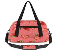 Borsone da viaggio per bambini con fragole e frutta, per ragazze e ragazzi, con stampa fragola, leggero, borsa sportiva da palestra per bambini, piccola borsa da viaggio per la danza, Frutta Fragola,