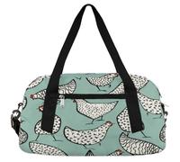 Borsone da viaggio per bambini con gallina astratta, leggero, per sport, palestra, per bambini, per la notte, weekender, da portare con sé, borsa da viaggio o da ballo, Gallina animale, 18.4L x 7.8W x