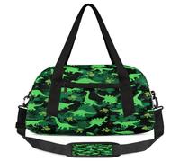 Borsone da viaggio per bambini con impronte di dinosauri, per ragazze e ragazzi, con dinosauri di animali, leggero, borsa da palestra per bambini, piccola borsa da viaggio per la danza, Impronte di