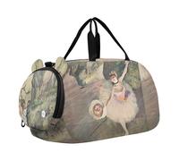 Borsone da viaggio per bambini con Leonardo da Vinci Battesimo Cristo Borse da notte per bambine Borsone da viaggio per bambini, Edgar Degas stampa le prove sul palco, classico