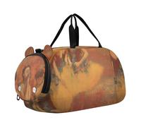 Borsone da viaggio per bambini con Leonardo da Vinci Battesimo Cristo Borse da notte per bambine Borsone da viaggio per bambini, Stampe di Edgar Degas dei ballerini gialli, classico