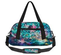 Borsone da viaggio per bambini con mandala bohémien, motivo mandala etnico tribale, leggero, per sport, palestra, per bambini, per la notte, weekender, da portare con sé, borsa da viaggio o da ballo,