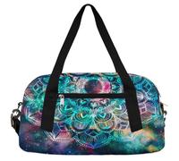 Borsone da viaggio per bambini con mandala bohémien, motivo mandala etnico tribale, leggero, per sport, palestra, per bambini, per la notte, weekender, da portare con sé, borsa da viaggio o da ballo,