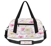 Borsone da viaggio per bambini con margherite colorate e fiori primaverili, leggero, per sport, palestra, per bambini, per la notte, weekender, da portare con sé, da portare con sé, da portare con sé,