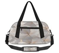 Borsone da viaggio per bambini con motivo astratto, motivo grigio, leggero, per sport, palestra, per bambini, per la notte, weekender, da portare con sé, borsa da viaggio o da ballo, Fiore astratto,