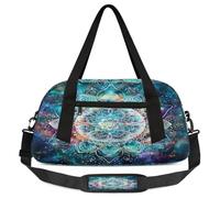 Borsone da viaggio per bambini con motivo mandala bohémien, per ragazze e ragazzi, motivo etnico, leggero, per sport, palestra, per bambini, per la notte, weekender, da portare con sé, borsa da