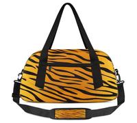 Borsone da viaggio per bambini con pelle di tigre, per ragazze e ragazzi, con pelle di animale, leggera, per sport, palestra, per bambini, piccolo, da portare con sé durante la notte, weekender, borsa