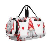 Borsone da viaggio per bambini con silhouette di tartarughe marine blu chiaro per ragazze borsone da viaggio per bambini borsone da ballo per bambini, rosso Gnomi Grigio Barba bianca, classico