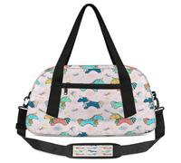 Borsone da viaggio per bambini con simpatiche unicorni, libellula, per ragazze e ragazzi, borsa leggera per sport e palestra per bambini, piccola borsa da viaggio per la danza, Graziosa libellula con
