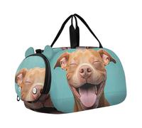 Borsone da viaggio per bambini, con stampa divertente di Pitbull, ridere e per viaggi, Divertente stampa Pitbull Laugh, classico