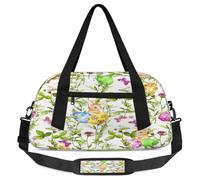 Borsone da viaggio per bambini con uova di coniglietto pasquale, per ragazze e ragazzi, borsa sportiva leggera con coniglietto carino per bambini, piccola borsa da viaggio per la danza, Uova di