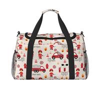 Borsone da viaggio per bambini e ragazze in vigili del fuoco, borsa da viaggio per fine settimana, weekend, pernottamento, borsa a mano per allenamento, sport, ospedale