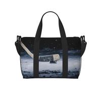 Borsone da viaggio per bastone da hockey, sport, palestra, yoga, borsone per weekender, per la notte, con scomparto, Nero, One Size