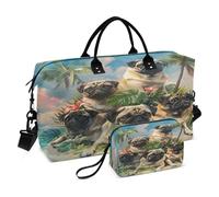 Borsone da viaggio per cani, borsa da palestra con cane in un'isola, borsa da viaggio da donna con borsa da toilette borsa da viaggio borsa da nuoto, Multi 80, Taglia unica