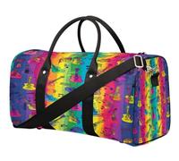 Borsone da viaggio per chitarra con note musicali, per donne, uomini, ragazze, ragazzi, weekend, pernottamento, 22,7 l, borsa da cabina per sport, palestra, yoga, Colore, 22.7L, Organizer per borse
