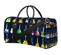 Borsone da viaggio per chitarra elettrica con musica colorata, per donne, uomini, ragazze, ragazzi, borse da viaggio per il fine settimana da 22,7 l, borsa da cabina per sport, palestra, yoga, Colore,