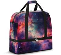 Borsone da viaggio per donne e uomini, colorato universo, galassia, nebulosa, weekend, per la notte, pieghevole, separato, 47 l, per sport, palestra, yoga, Colore, 47L, Organizer per borse