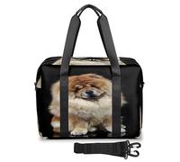 Borsone da viaggio per donne e uomini con cane carino Chow Dog Weekend Borse per la notte 32 L Grande borsone tote borsa da cabina per sport palestra yoga, Colore, 32 L, Organizer per borse