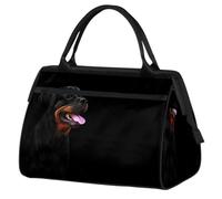 Borsone da viaggio per donne e uomini con simpatico cane Rottweiler da 24 l, borsa per il fine settimana per cani borsa sportiva tote palestra viaggio weekend borsa, Colore, (24L) UK, Organizer per